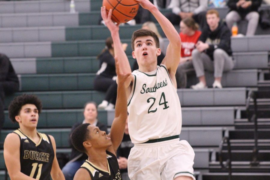 LSW boys varsity basketball topped Omaha Burke on Tuesday, Feb. 4, 2020, 53-41, at Lincoln Southwest High School. With the victory the Hawks earned their second home win of the season.