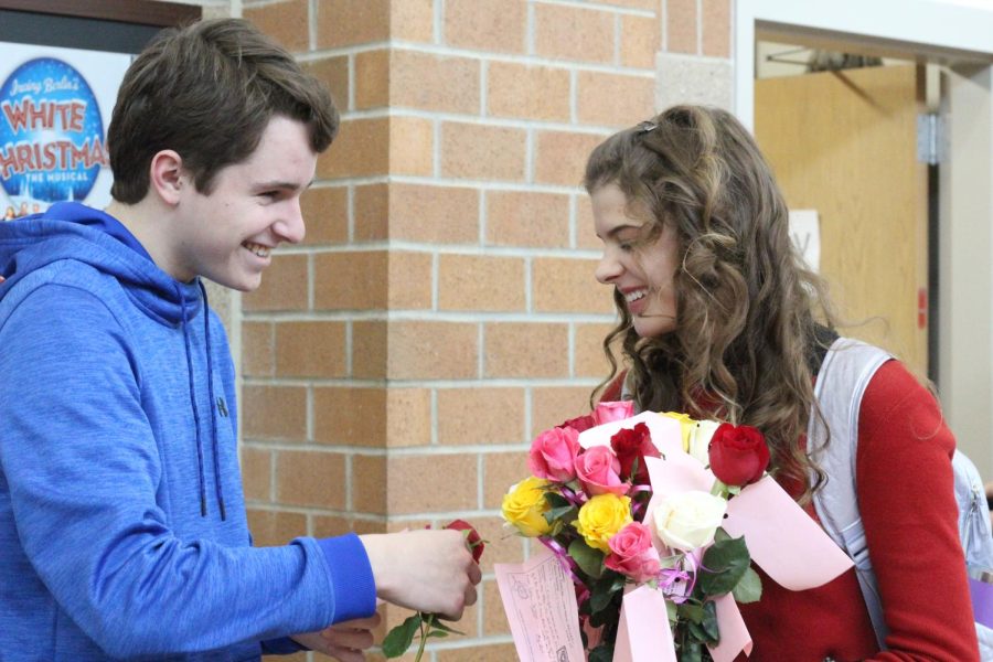 Flowers are available for sale from now until Feb. 11 during all three lunches and before and after school. 