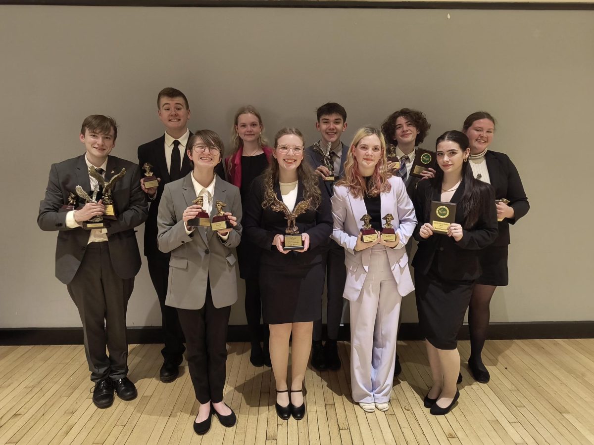 On Friday, Dec. 1, 10 individuals from the Lincoln Southwest speech team took a direct flight from Omaha to Washington D.C. to compete at the George Mason University tournament, Patriots Games. The LSW speech team placed fourth overall out of 55 teams from 14 states.