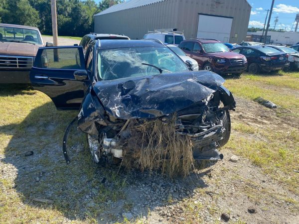 Cutter Harris was driving his mothers car when he swerved off of the road to avoid hitting a deer. The car flipped three times and sent Harris to the hospital.
