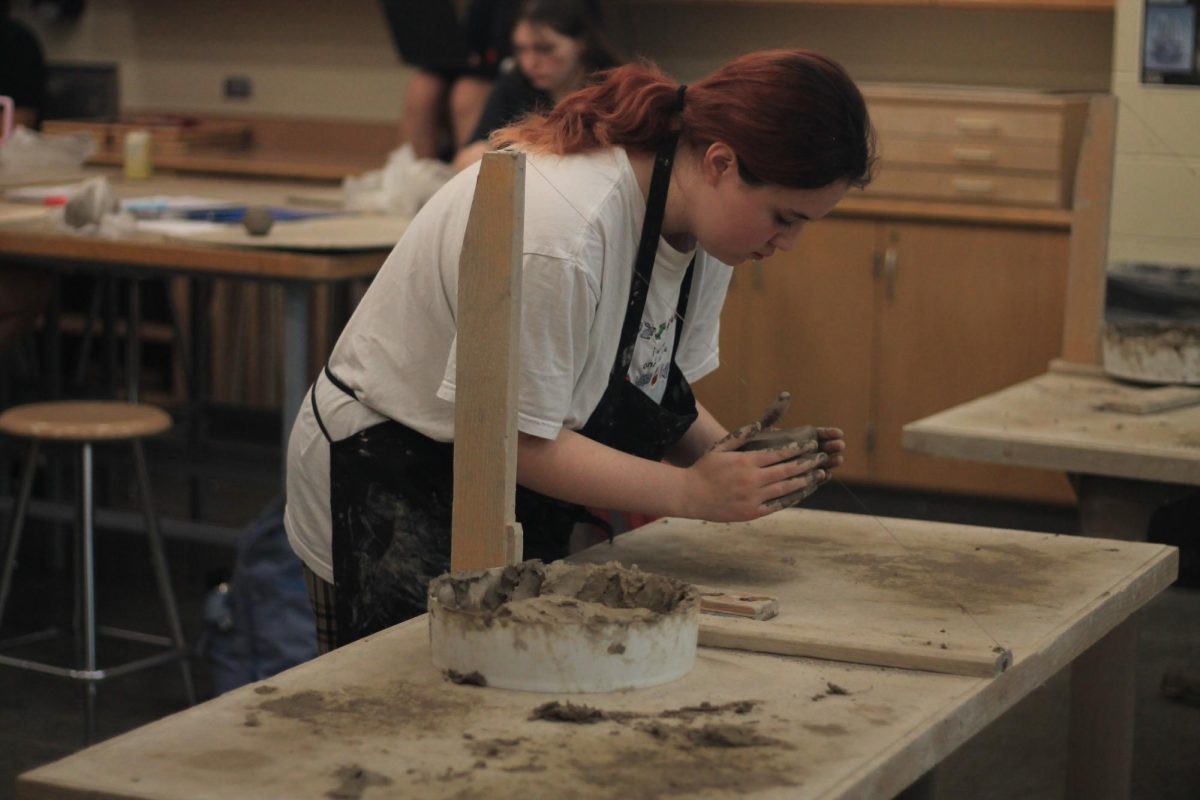 a pottery student