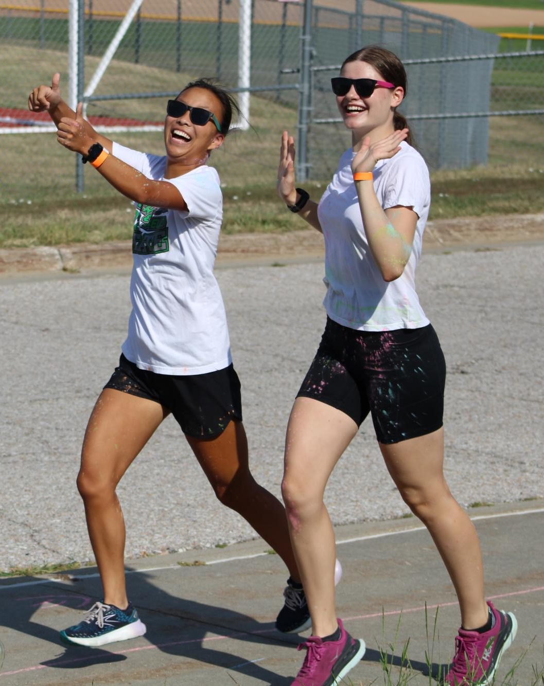 Seniors Maya Stevenson and Megan Baugh